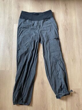 Lucy Black Active Leggings with Orange Accent